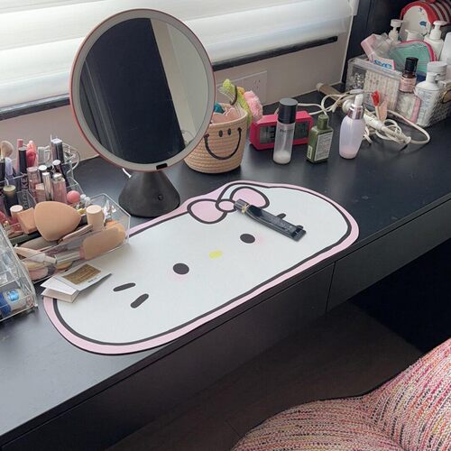 梳妆台好物！Kittyy化妆桌垫美甲桌面装饰防脏防滑免洗保护桌布