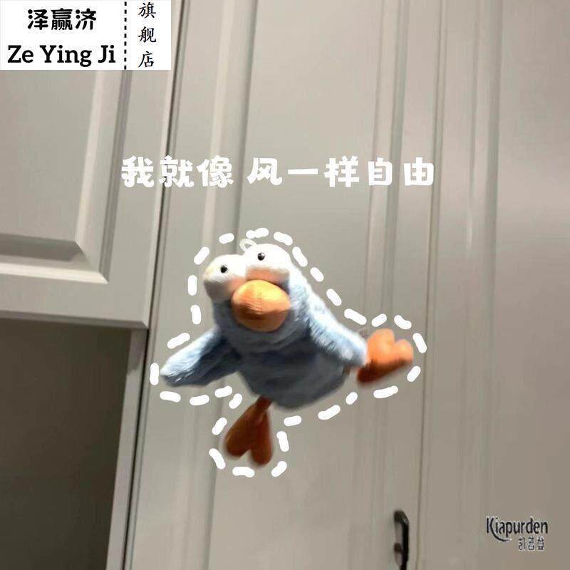 蠢萌搞怪知更鸟毛绒笔袋小众简约设计韩版卡通玩偶文具袋可爱百搭网红治愈铅笔袋学生解压伴读日系桌面收纳袋图片