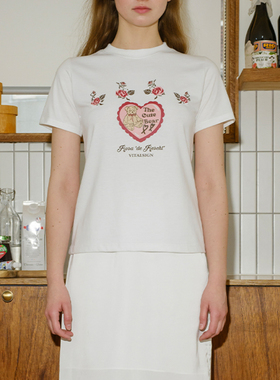 VitalSign可爱小熊T恤甜美减龄爱心卡通短袖