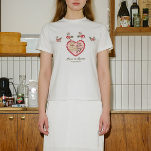 VitalSign可爱小熊T恤甜美减龄爱心卡通短袖