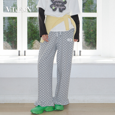 VitalSign爱心印花休闲裤女款