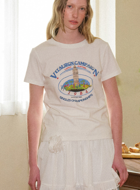 VitalSign修身版马拉松印花T恤