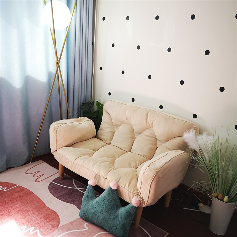 懒人沙发榻榻米床单人双人可折叠小户型椅子女生可爱卧室网红躺椅