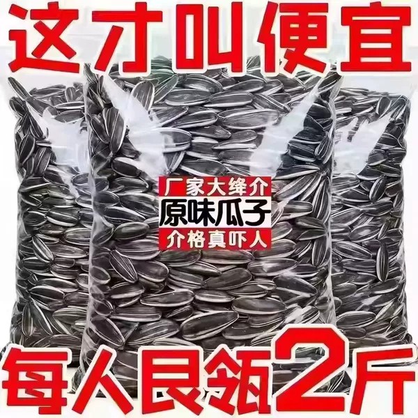 【净重二斤】原味瓜子新货现炒现发葵花籽大颗粒内蒙古瓜子零食