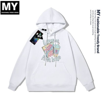 myvm44myvm2025时尚卫衣男女同款宽松圆领连帽开衫亲子情侣卫衣