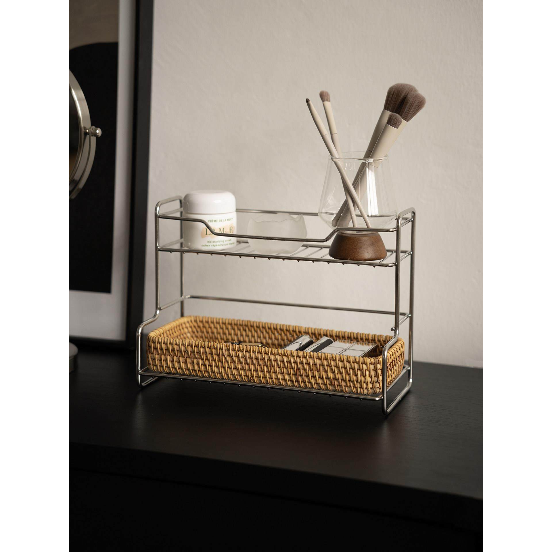 shy pear羞梨 收纳架 不锈钢桌面化妆品收纳梳妆台玄关杂物置物架,收纳整理,化妆品收纳架,淘宝优惠券,粉丝福利购,淘宝优惠卷