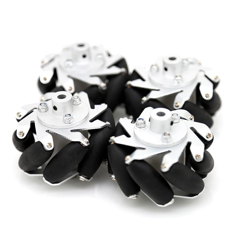 4个装 带联轴器 金属麦克纳姆轮 60mm麦轮全向轮万向轮ROS智能车