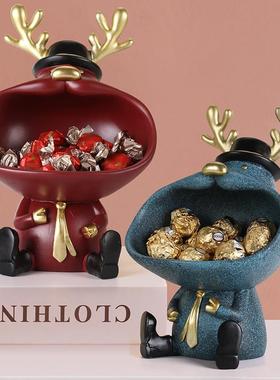 进门口放钥匙收纳摆件创意轻奢招财玄关鞋柜电视柜家居乔迁装饰品