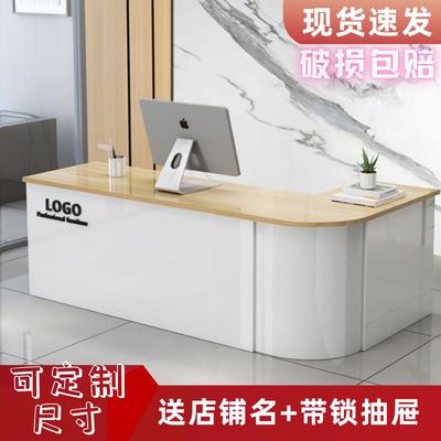 [2025热卖]收银台前台工作台便利店超市店铺小型转角接待吧台柜台