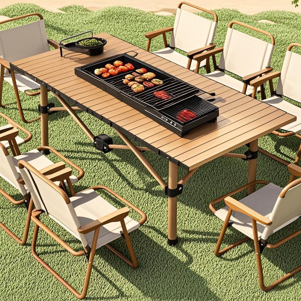 户外折叠桌便携式露营野餐装备全套野餐桌椅摆摊桌子装备套装