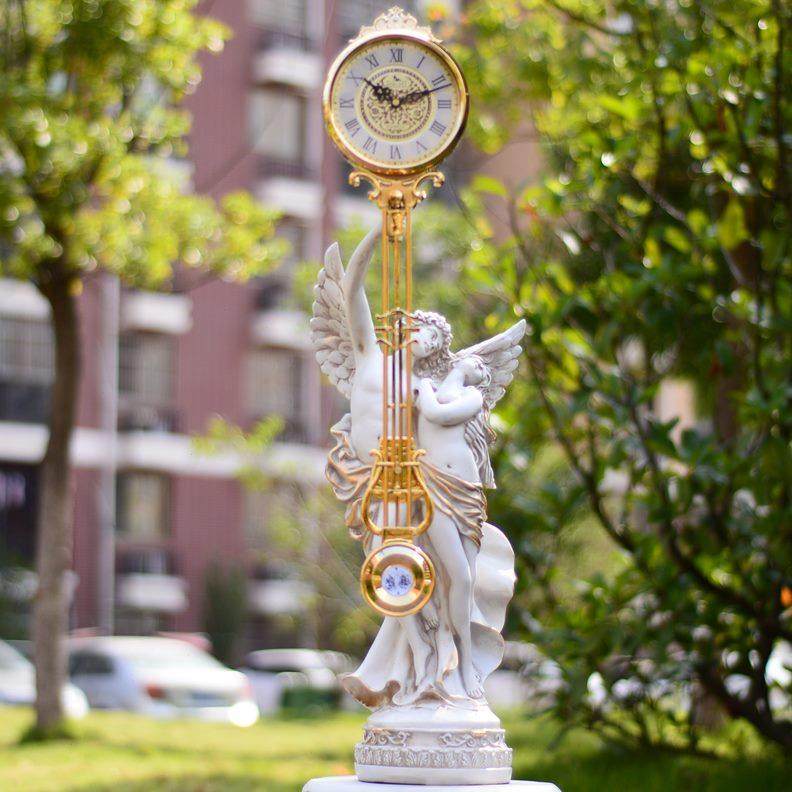 落地钟欧式客厅老式摆钟覆古工艺摆件落地摇摆钟大号立式钟表座钟