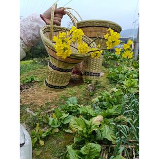 贵州竹编背篓 背篼手工精编儿童 背筐 小孩舞台道具 双肩背篓花蓝