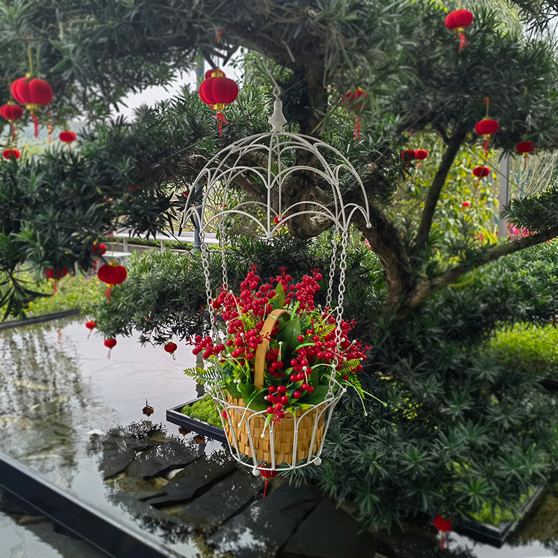 铁艺吊篮复古悬挂花架阳台户外垂吊花架绿植吊盆绿萝吊兰支架欧式
