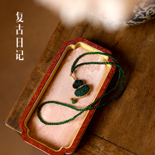 复古日记国风女装搭配项链2E7S6841