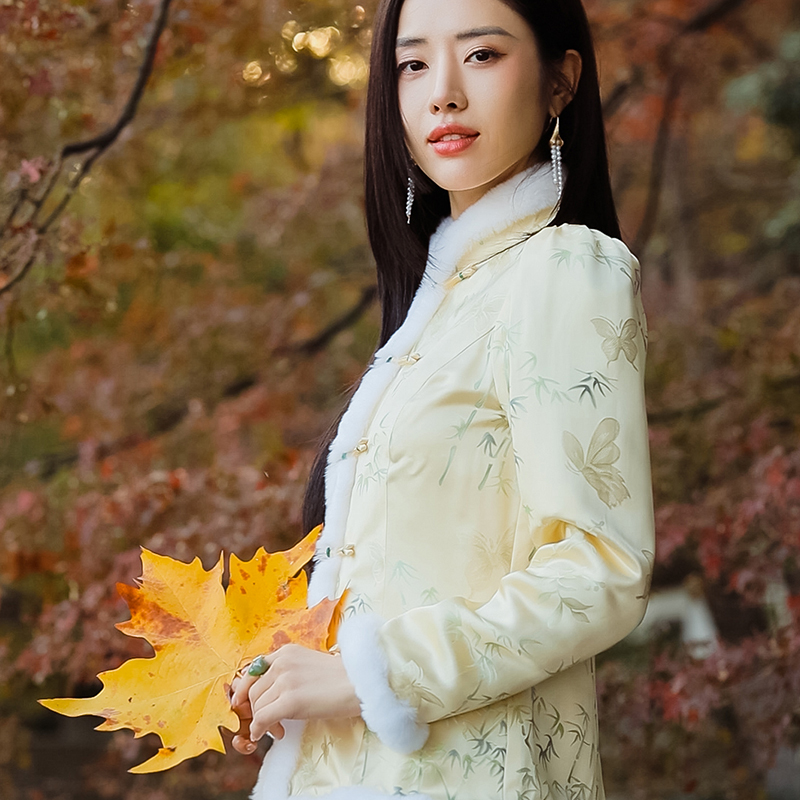 复古日记冬季中国风保暖长袖中式女外套上衣237C7140
