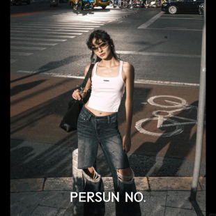 内搭外穿辣妹 背心文胸胸垫吊带背心修身 PERSUN NO.备述2025新款