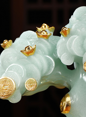 摇钱树发财树摆件招财客厅玄关博古架收银柜台装饰品店铺开业礼物