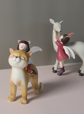 北欧风电视柜摆件创意家居卧室玄关酒柜桌面摆设结婚送女生日礼物