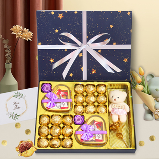德芙巧克力礼盒装新年礼物过年走亲戚送闺蜜朋友生日礼物糖果零食