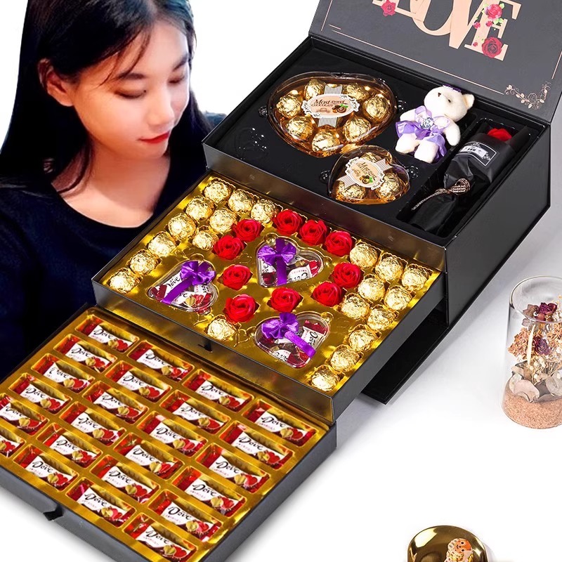 德芙巧克力礼盒装圣诞节礼物送女友老婆生日礼物女生实用高级感