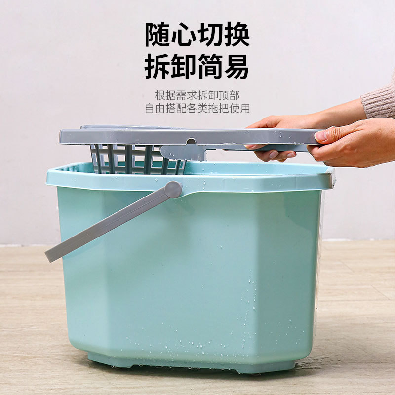 加厚宽家用拖把桶带轮脱水桶懒人旋转拧水拖地单桶手提塑料挤水桶