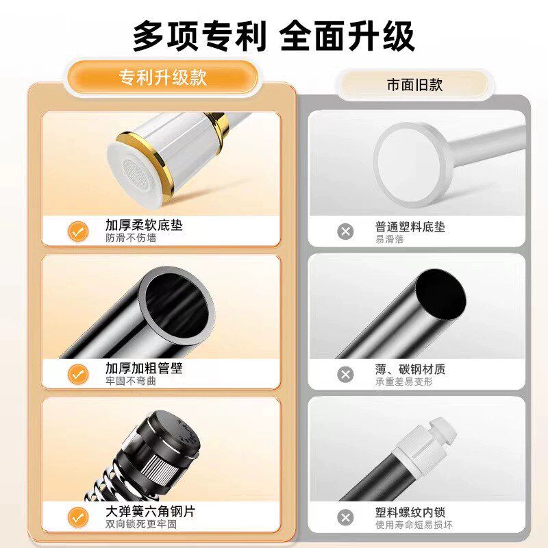 加厚窗帘轨道静音窗帘杆法式罗马杆单轨道滑轨滑轮顶装侧装可伸缩