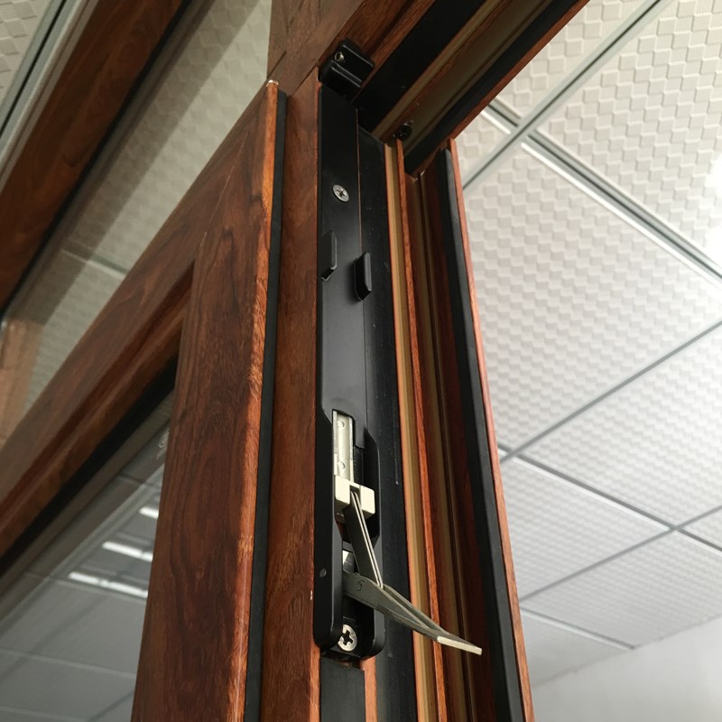 断桥插销铝合金平开门天地锁对开门上下插杆锁栓老式暗插销锁门锁