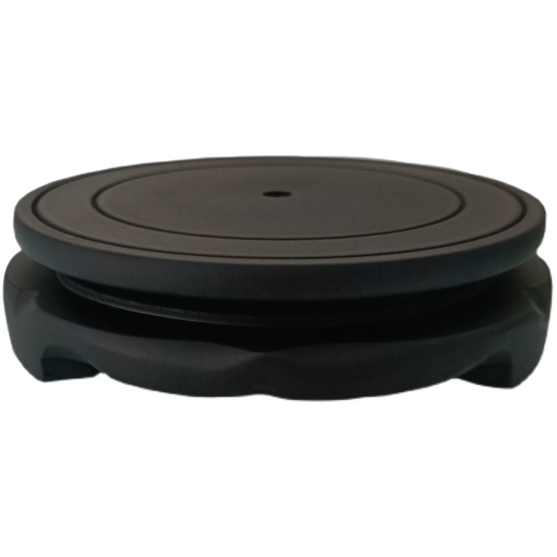 木质底座花瓶花坛酒瓶陶瓷工艺品奇石雕塑铜器展示柜摆件旋转托盘