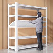 家用货架置物架多层落地阳台仓库储物架地下室杂物收纳铁架子