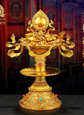 纯铜五妙欲居家供具用品五妙欲供家居摆件高21cm