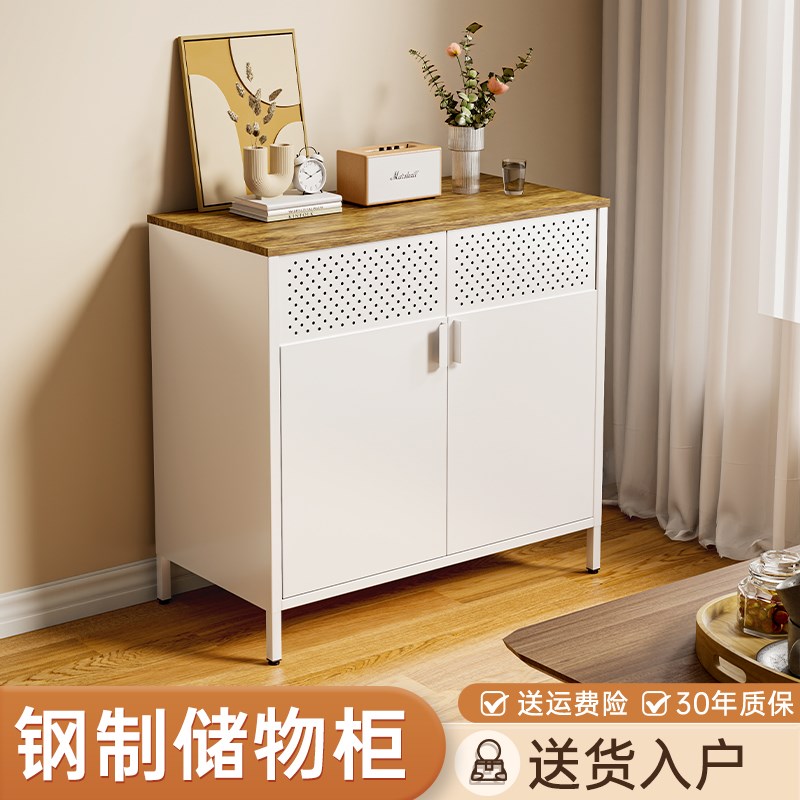 福凯祥家用钢制电视机柜客厅厨房铁艺储物柜现代简约金属收纳柜子