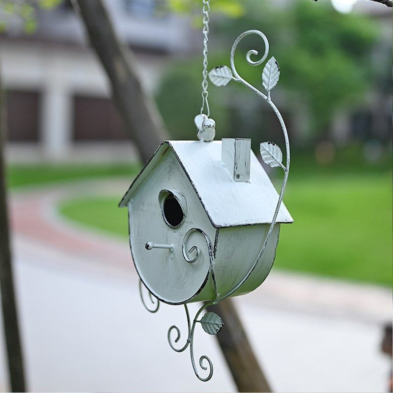 户外铁艺小鸟屋花园布置装饰阳台庭院悬挂式鸟窝摆件小鸟过冬保暖,家居饰品,户外/庭院摆件,淘宝优惠券,粉丝福利购,淘宝优惠卷