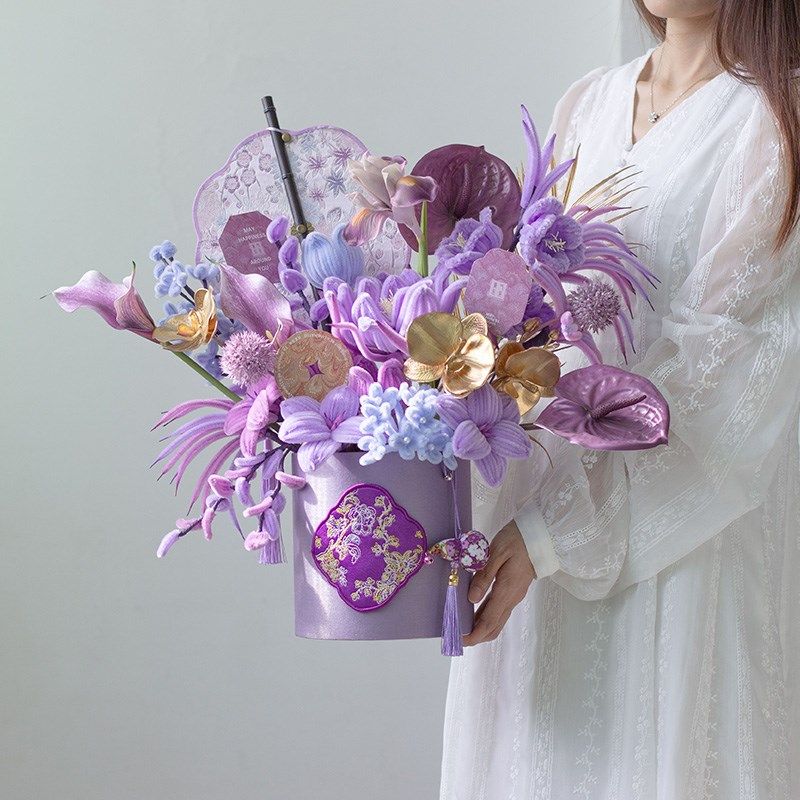 2025蛇年扭扭棒年宵花抱抱桶手工成品diy材料包春节福桶新年礼物,家居饰品,仿真花/假花,淘宝优惠券,粉丝福利购,淘宝优惠卷