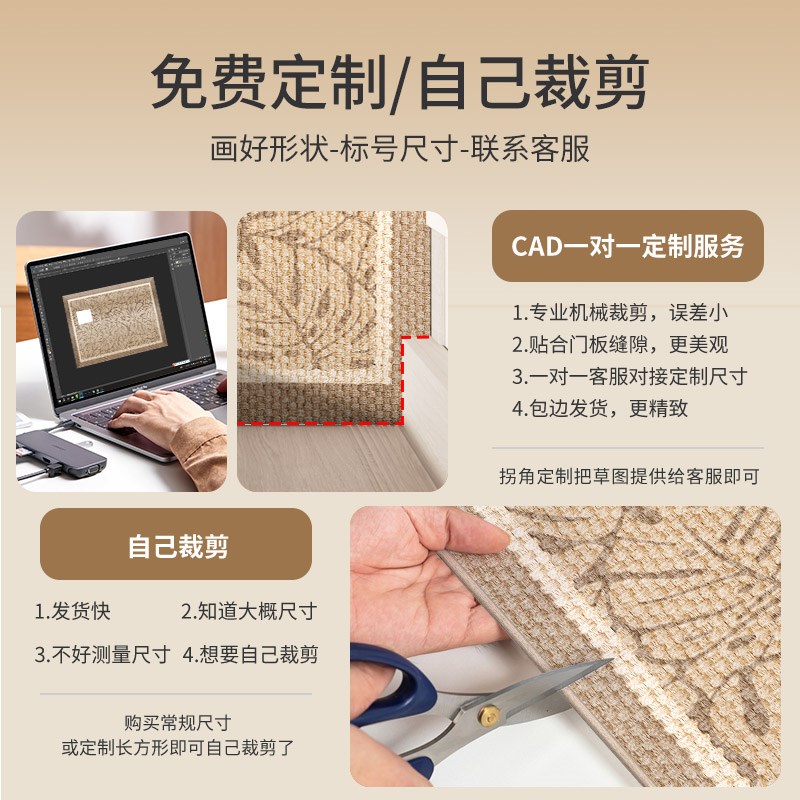 地垫入户门进门地毯门口家用门垫客厅轻奢高级耐脏脚垫大门垫子