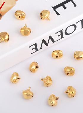 金色电镀一字铁铃铛鸭嘴铃铛 舞蹈手链配件装饰可内置铃铛diy装饰