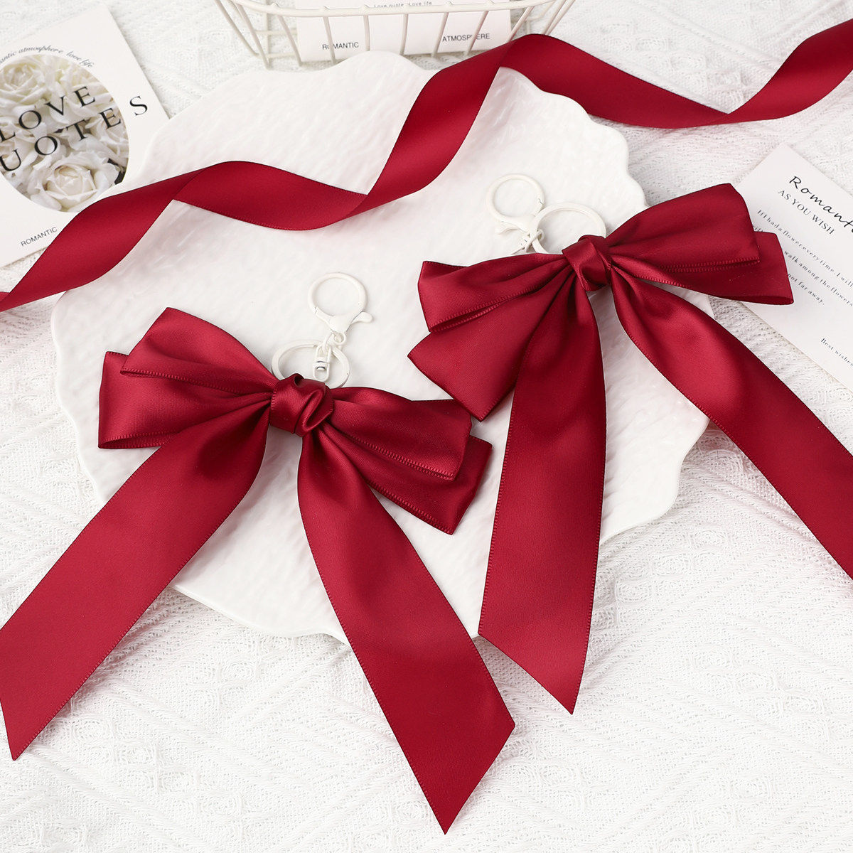 酒红色花束丝带diy手工装饰彩带婚庆绸带鲜花艺蝴蝶结礼品盒绑带