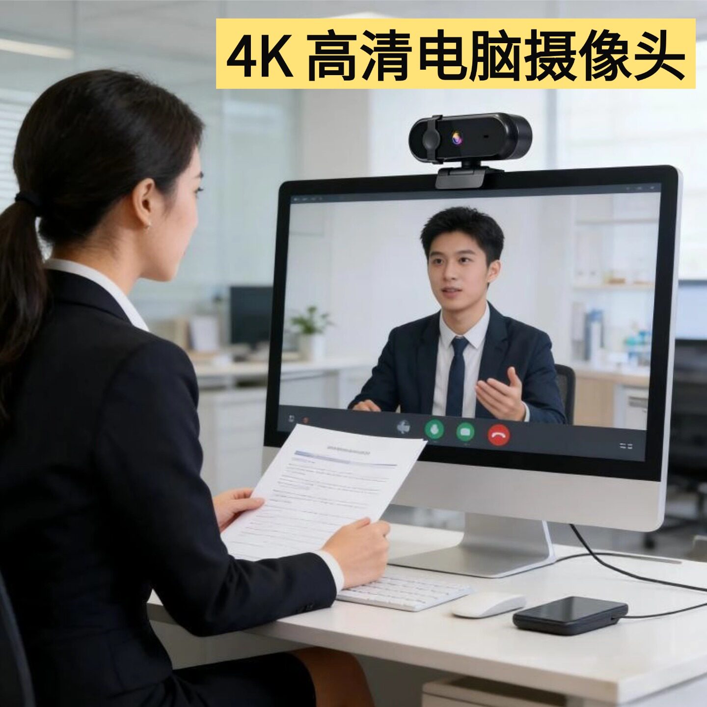 电脑摄像头台式家用usb直播带麦克风一体外置笔记本外接摄像头