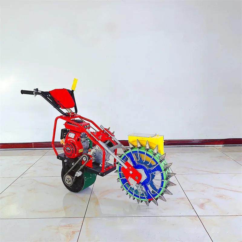 汽油播种机手推单行6马力汽油播种施肥机谷物蔬菜豆类播种机