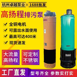 式 WQN内装 井用污水泵WQX高扬程潜水泵下吸工程矿用防爆BQS排污泵