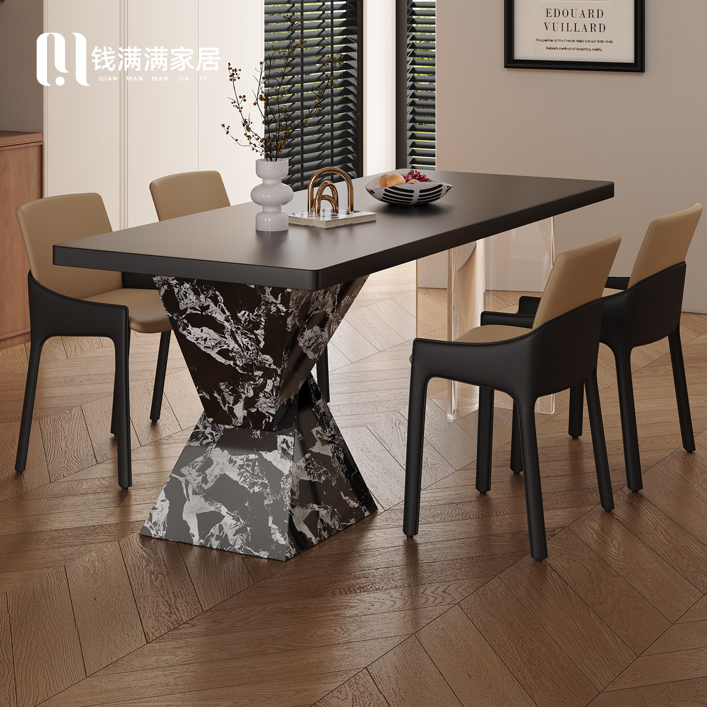意式岩板餐桌新款悬浮感设计师家用桌长方形轻奢现代简约高级餐桌,住宅家具,岩板餐桌,淘宝优惠券,粉丝福利购,淘宝优惠卷