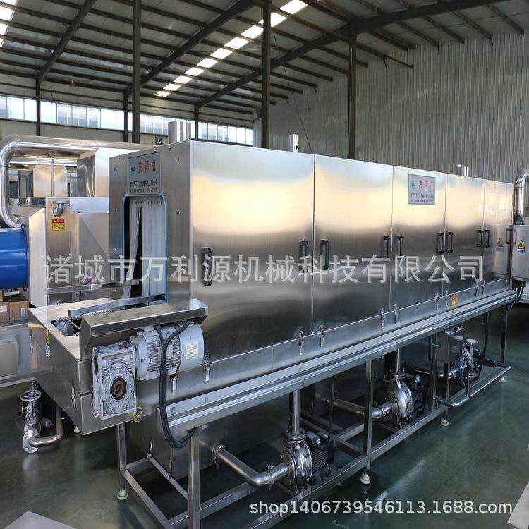 出厂价塑料筐清洗机高压喷淋热碱水肉类果蔬筐清洗机全自动洗筐机