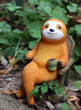 树懒公仔花园杂货装饰庭院阳台摆设园艺小摆件治愈系可爱创意户外