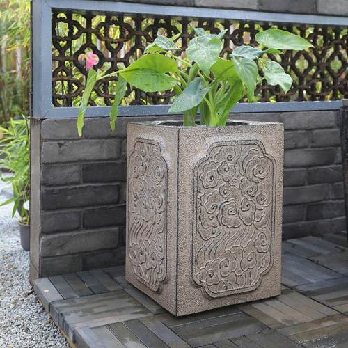 别墅户外庭院花园布置阳台装饰绿植落地花盆摆件创意水培景观园艺