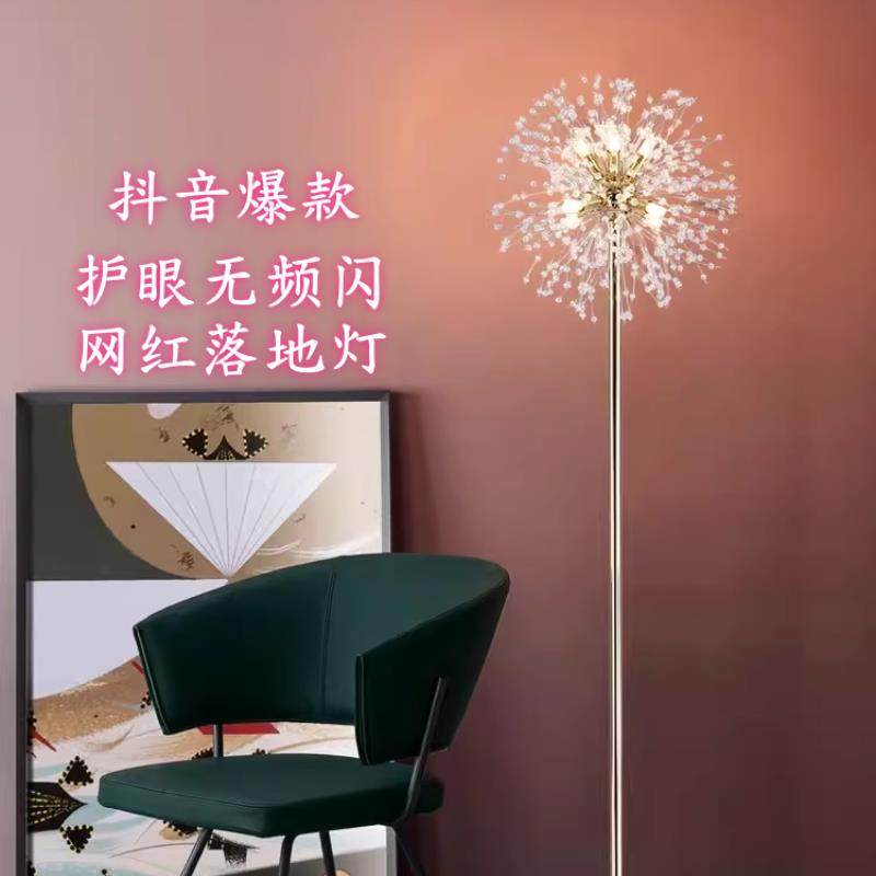 2025新款网红蒲公英落地灯温馨氛围灯轻奢卧室客厅沙发旁立式灯具,家装灯饰光源,装饰落地灯,淘宝优惠券,粉丝福利购,淘宝优惠卷