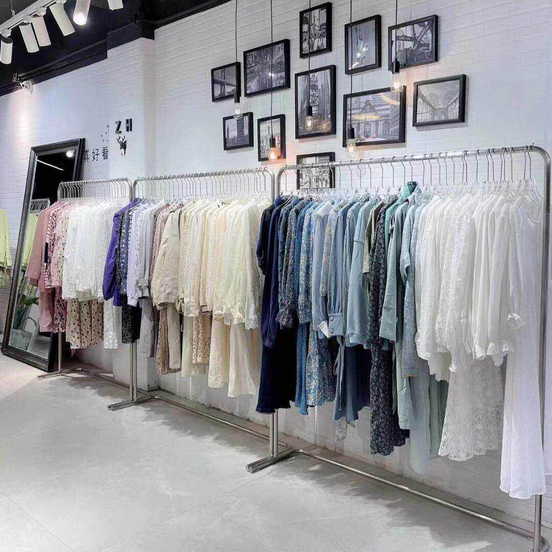 服装店展示架落地式不锈钢服装架女装陈列货架中岛童装衣服挂衣架