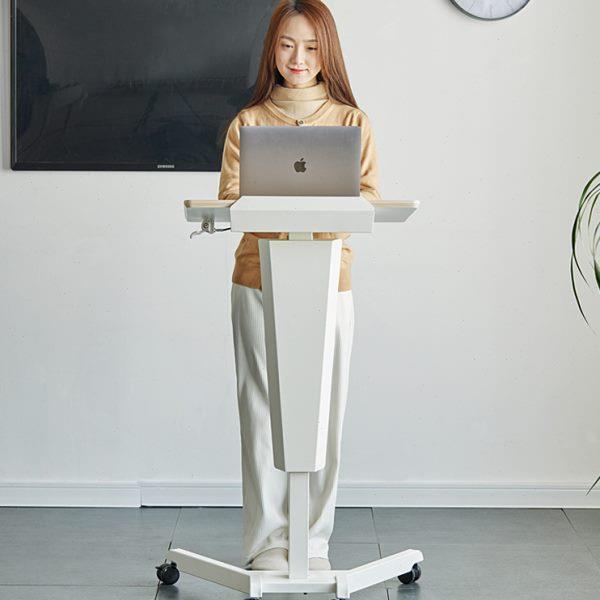 会议主持台演讲台发言台站立办公移动升降桌子迎宾台接待台前台