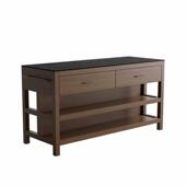 可移动中岛料理台单独厨房开放式 备餐吧桌实木餐边柜靠墙一体储物