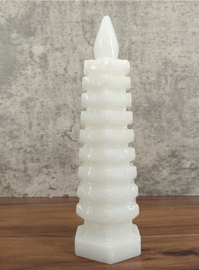 天然玉石文昌塔九层十三层装饰品摆件客厅玄关办公室书桌石材摆设