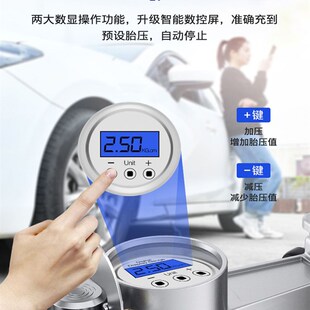 车载充气泵双缸小轿车suv越野车便携式 12v汽车专用打气筒带气压表