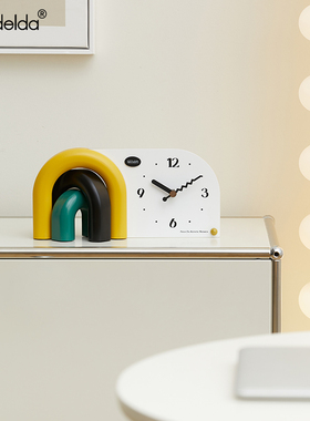 法式奶油风客厅桌面摆件办公家居玄关电视柜座钟装饰品